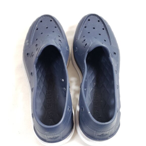 Sperry Mens Blue Slip-On Rubber Loafers Mens 10 Women's 12 - Picture 7 of 9